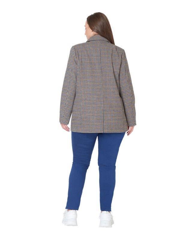 Blazer blue brown check