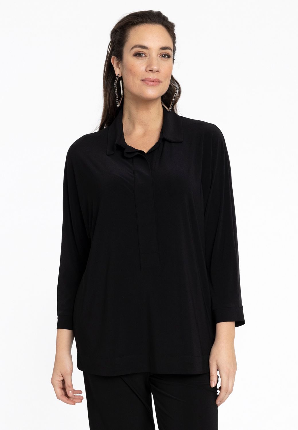 Blouse kimono 7/8 mouw Dolce zwart