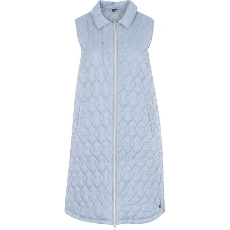 Bodywarmer lang licht blauw