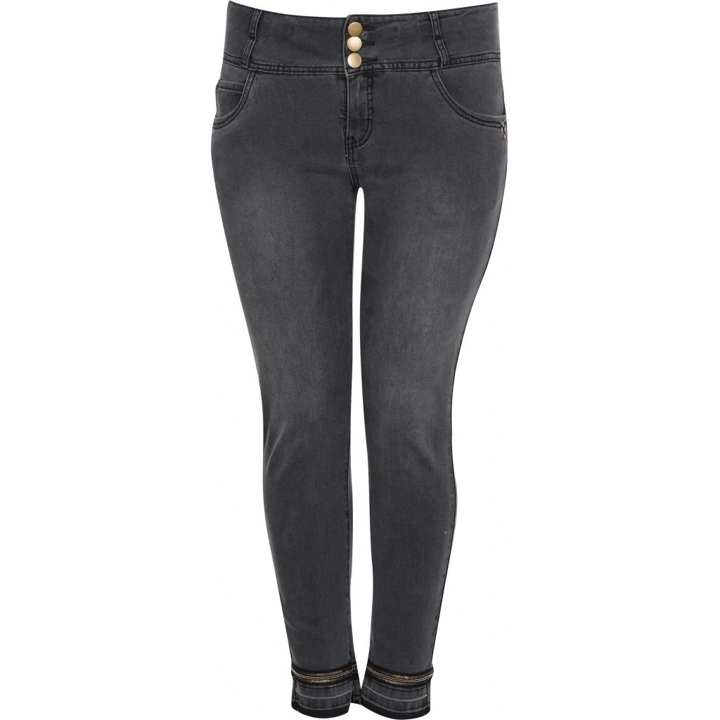Jeans grijs met palletjes