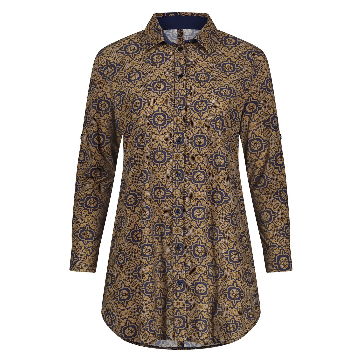 Blouse long LS Ornament Deco
