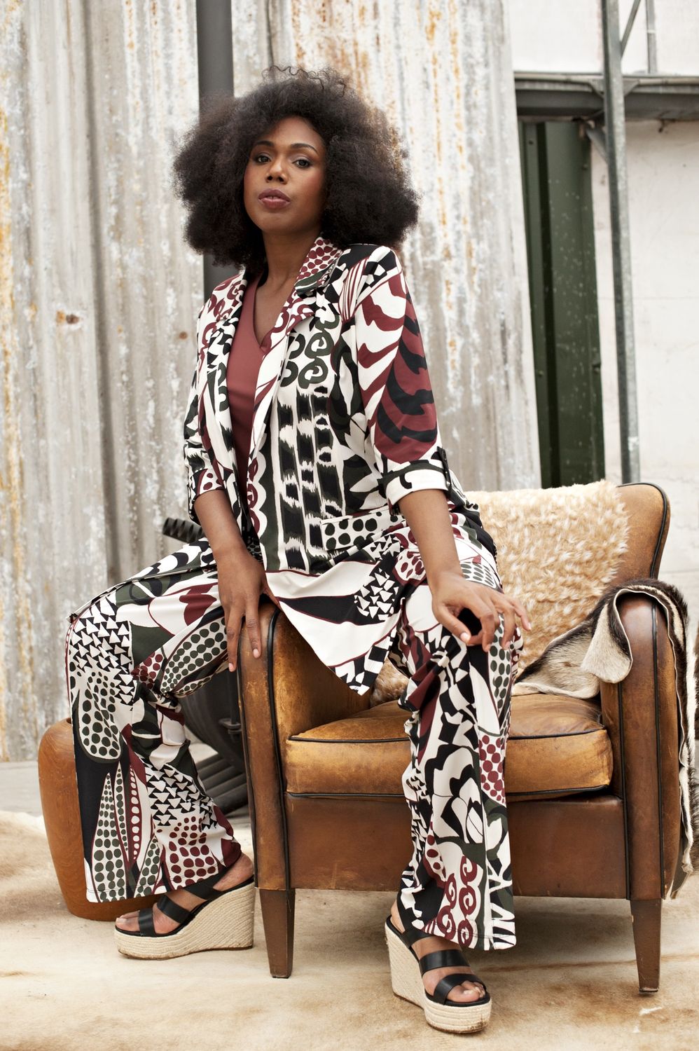 Blouse Long LS Africa