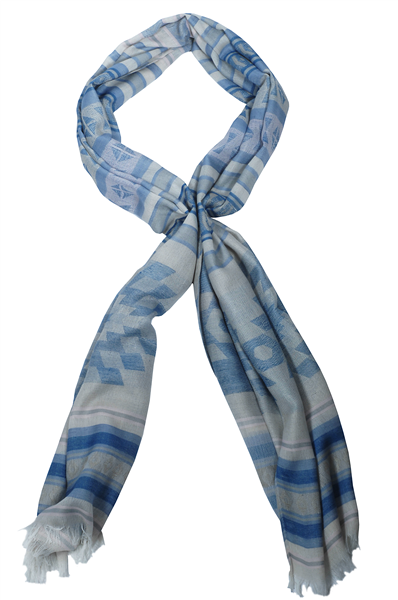 sjaal multi blauw