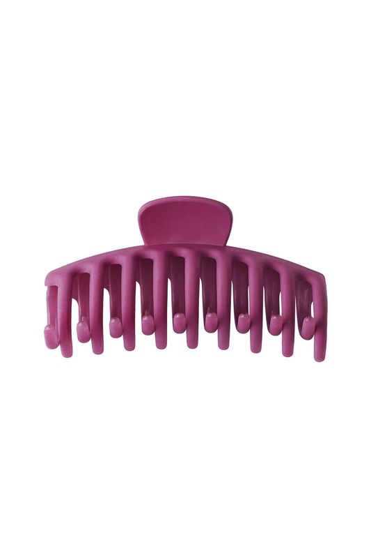 Grote haarclip mat Plastic - Fuchsia