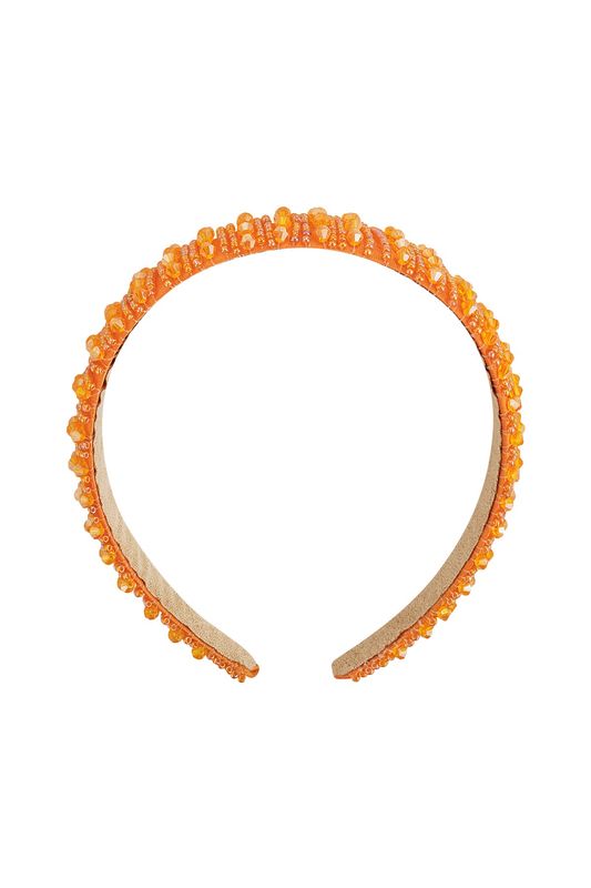 Haarband steentjes - oranje