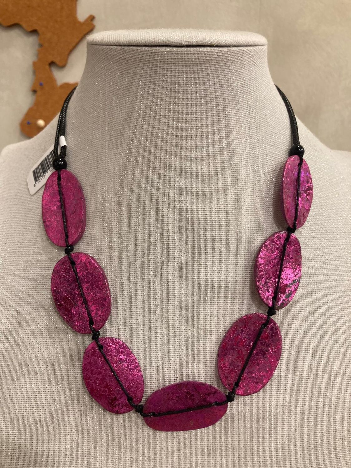 Collier fuchsia roze