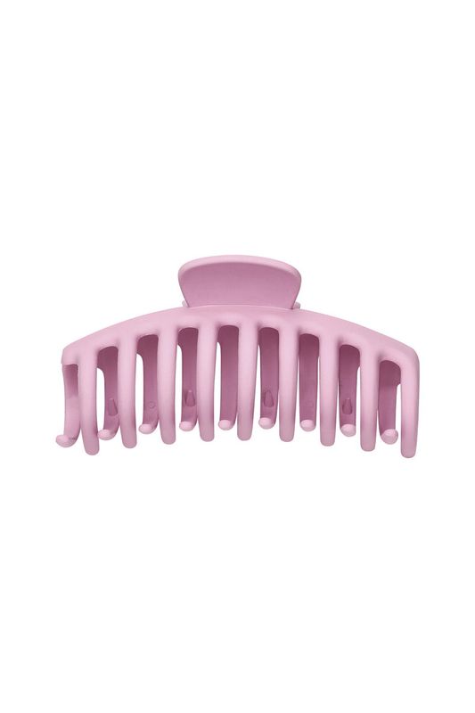 Grote haarclip mat Plastic - Lichtroze