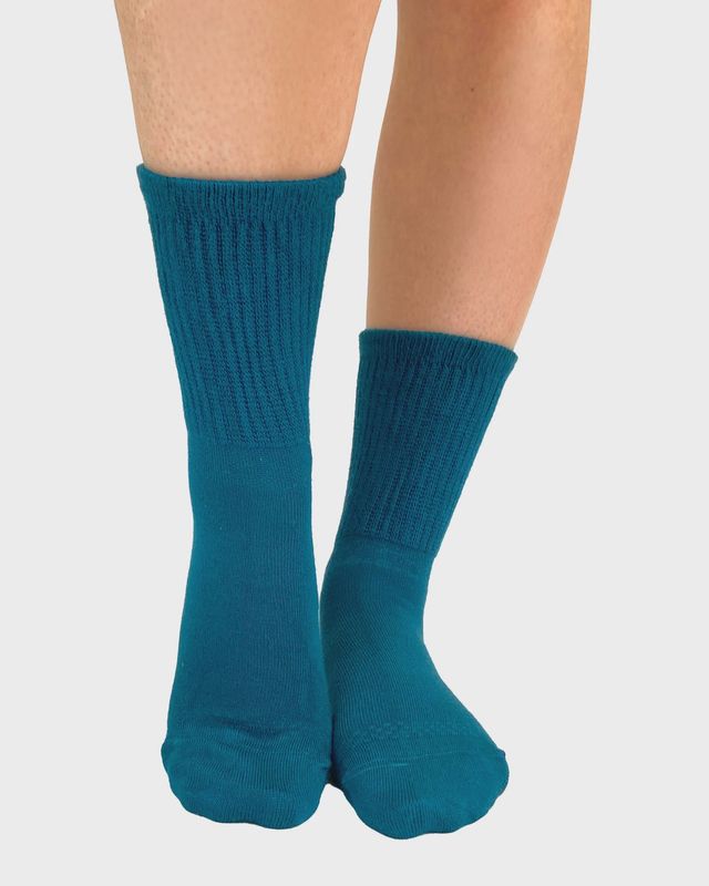 Bamboo sokken teal
