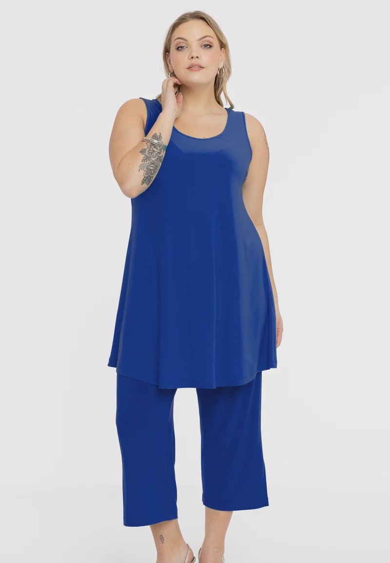 Trousers 7/8 DOLCE split Kobalt