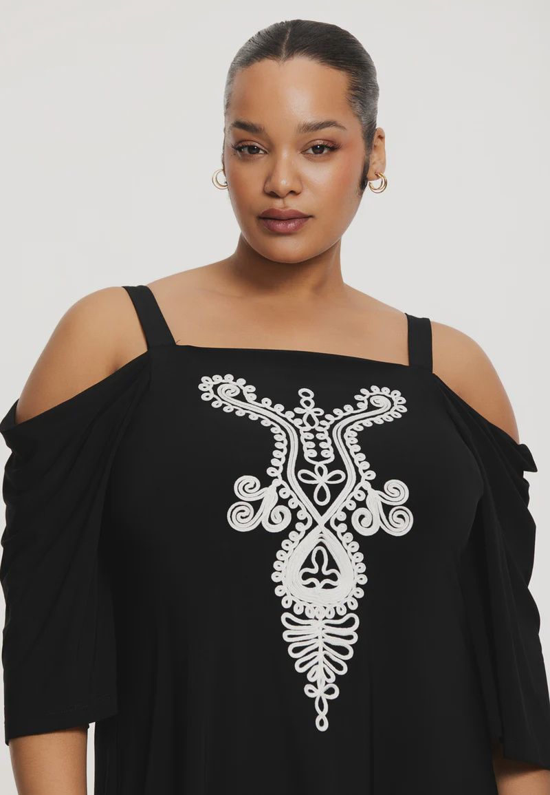 Dress met wit borduursel