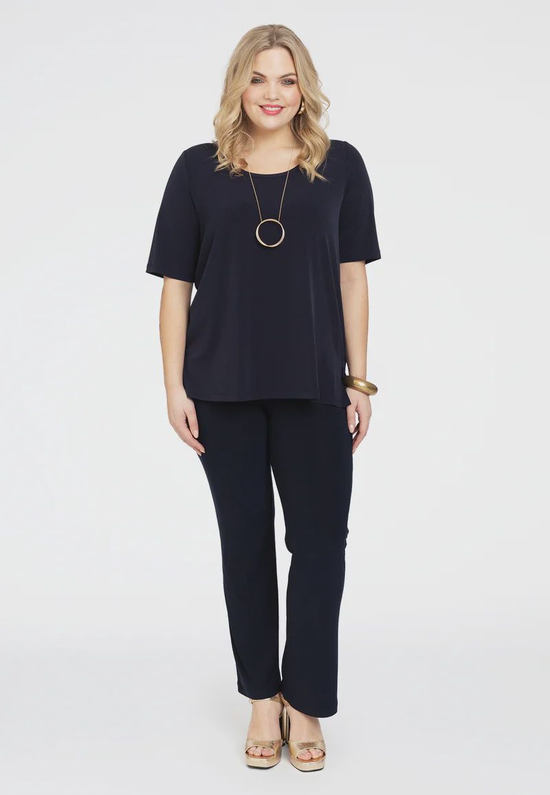 Shirt A-lijn ronde hals blauw