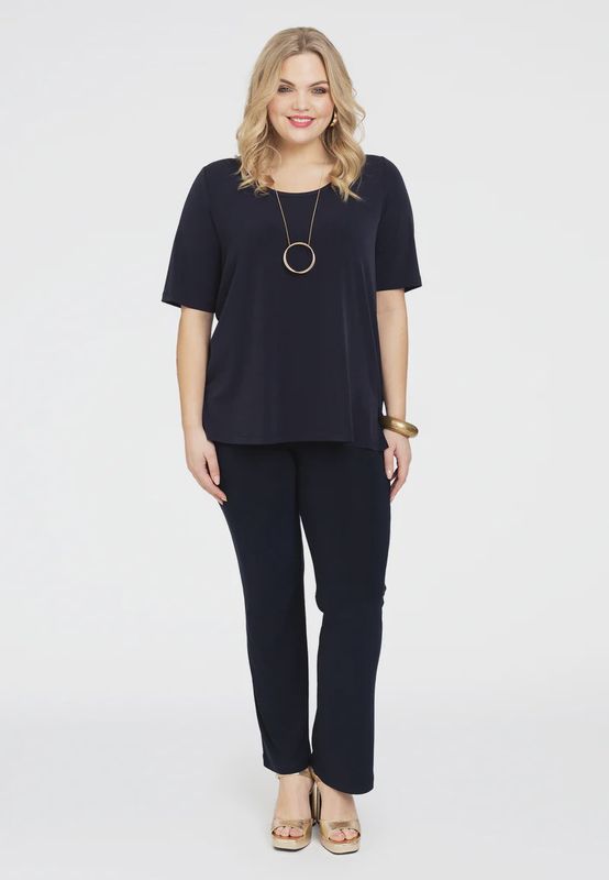 Shirt A-lijn ronde hals blauw