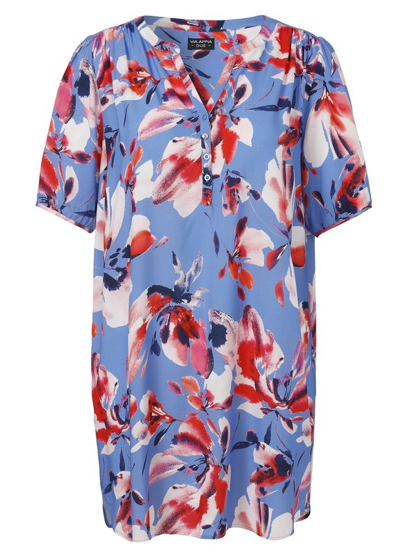 Jurk korenblauw met rood 2513665