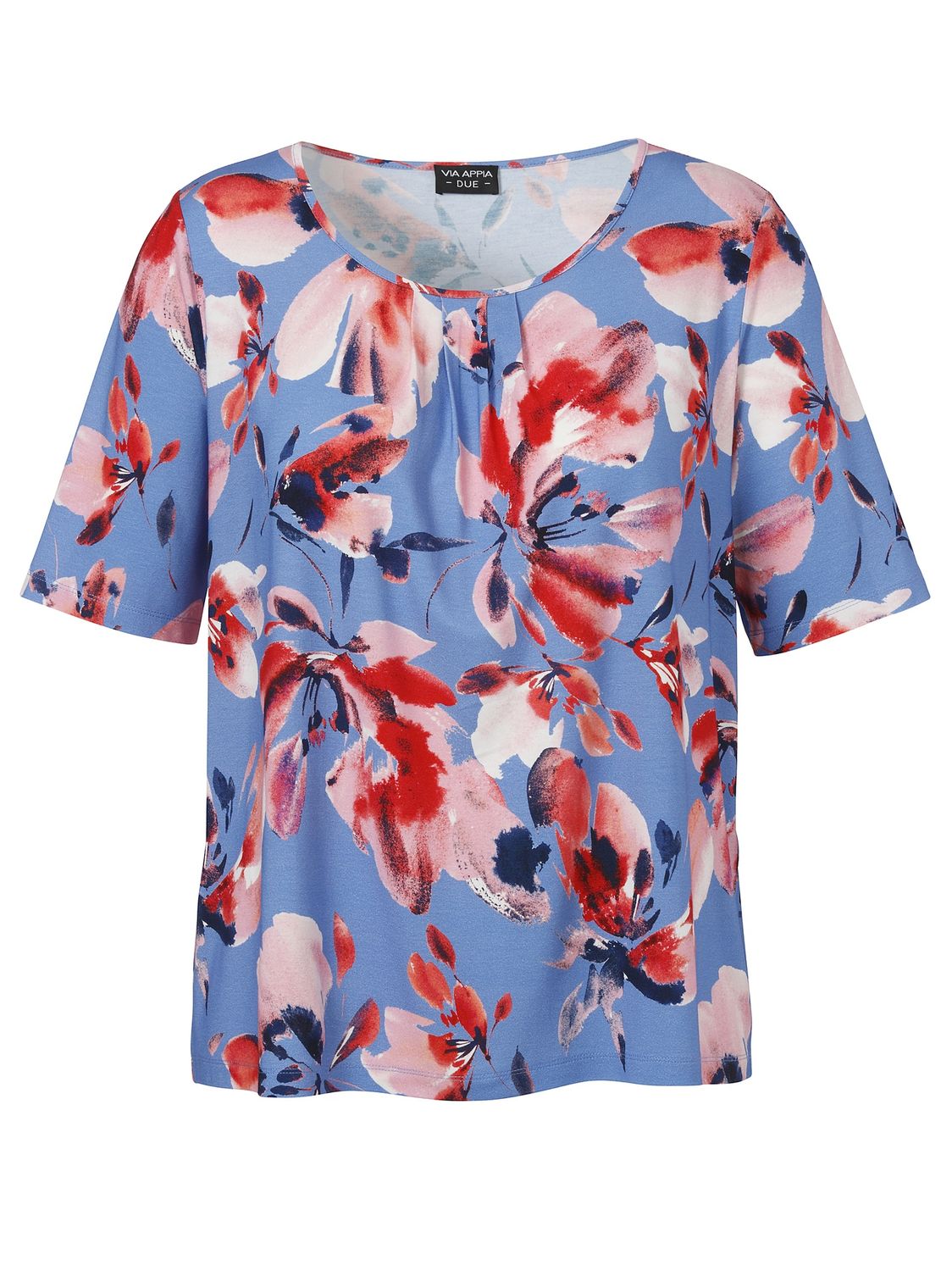 Shirt korenblauw/rood 2513424