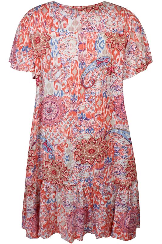 Lyne 084-Dress Coral poppy