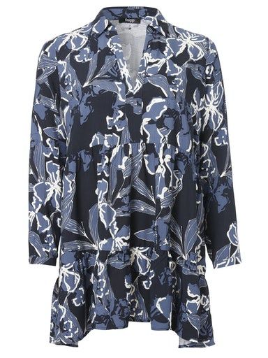 Blouse ice blue a-lijn