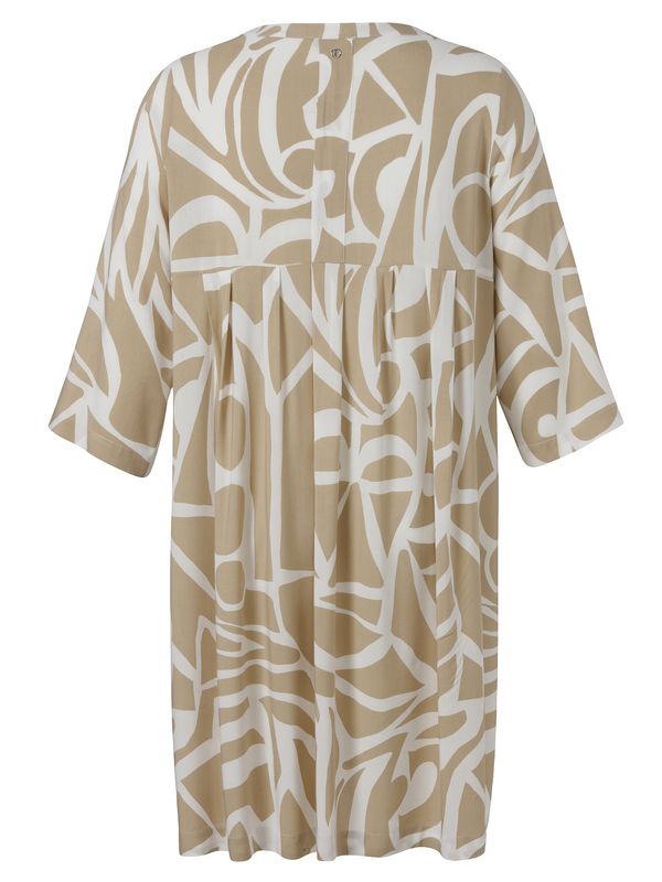 Jurk V-hals poeder/offwhite 2552995