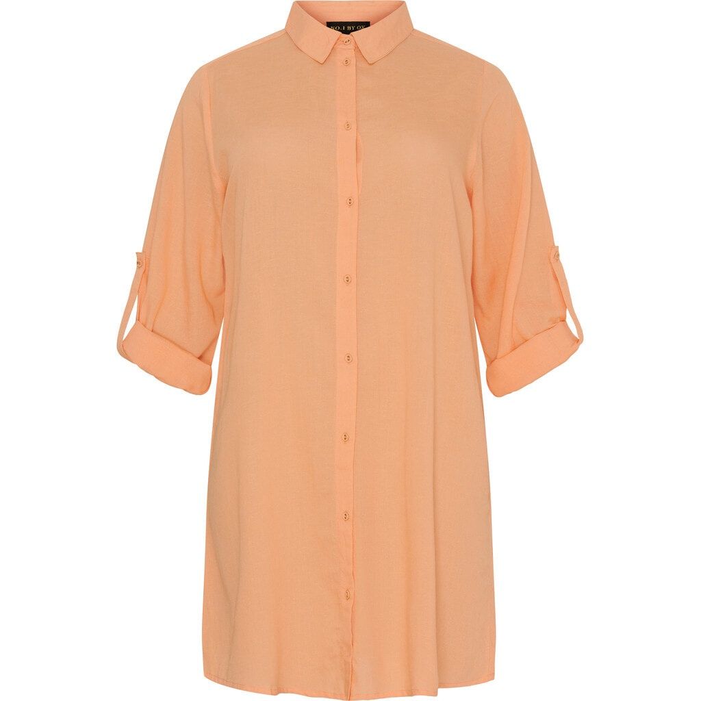 Long shirt w turn up sleeves Coral Reef