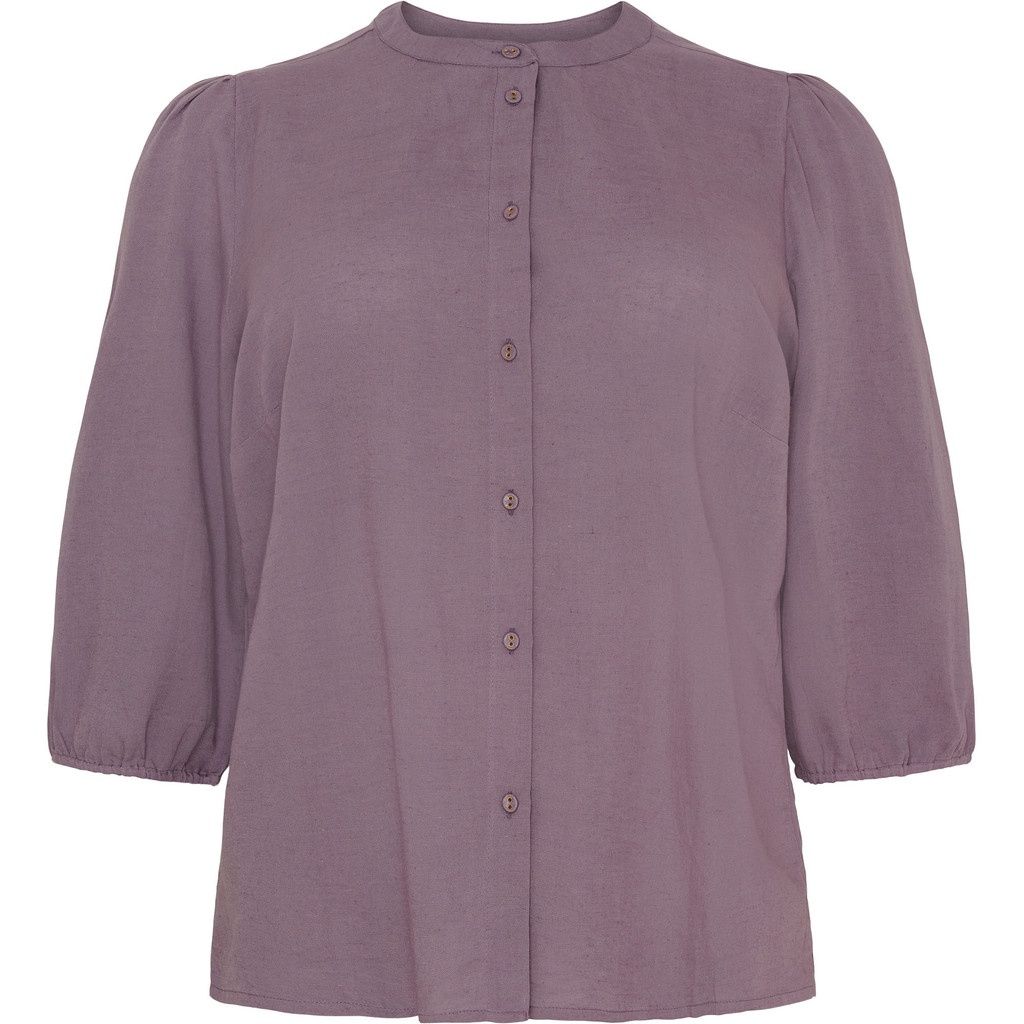 Shirt w puff and 1/2 sleeve Purple Sage