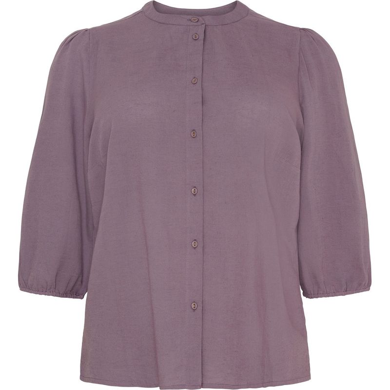 Shirt w puff and 1/2 sleeve Purple Sage
