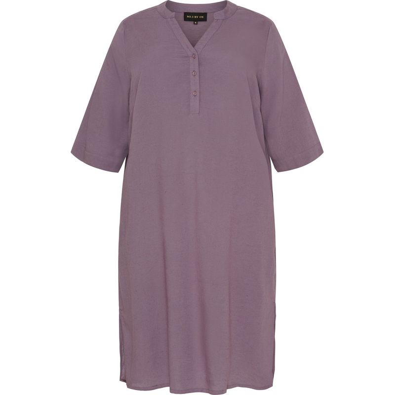 Loose tunic dress w pockets Purple Sage