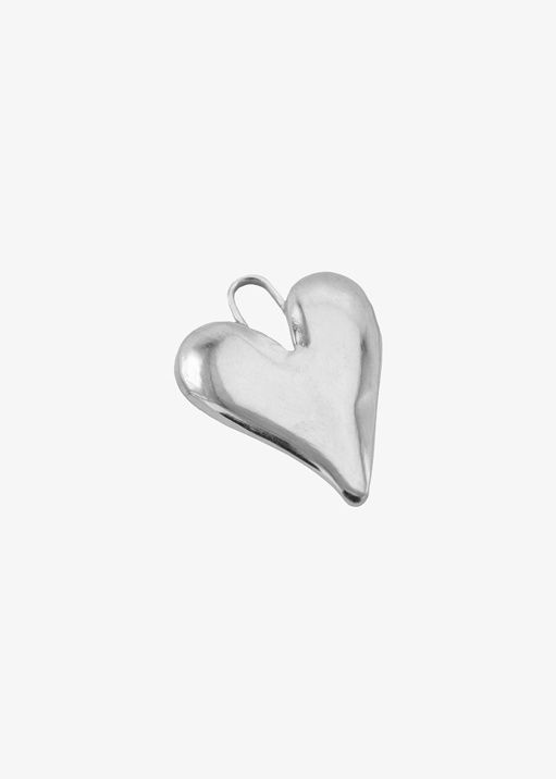 Bedel groot massief hart - Zilver