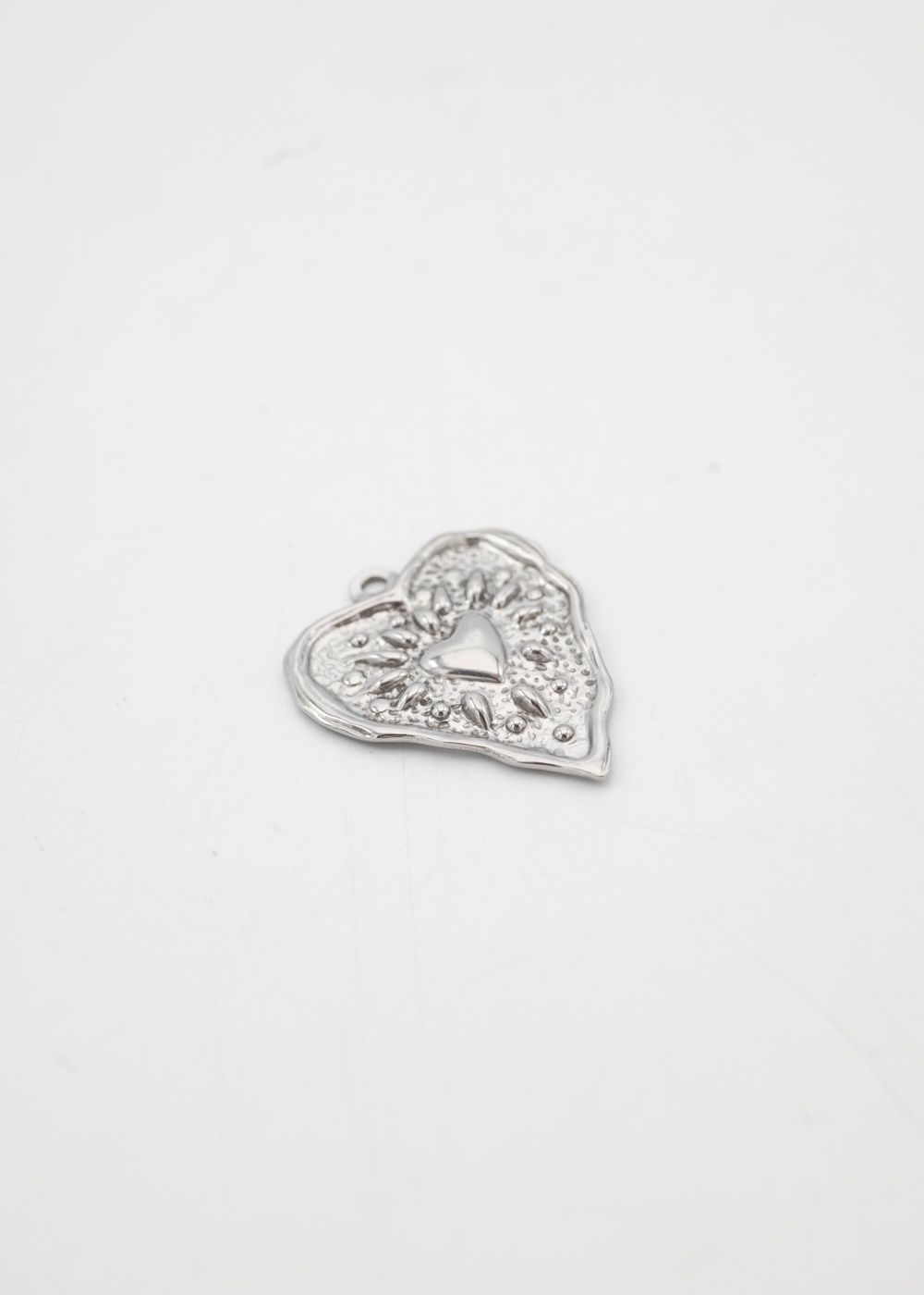 Bedel hart plaque - Zilver
