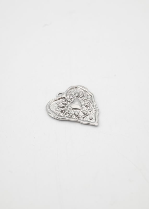 Bedel hart plaque - Zilver