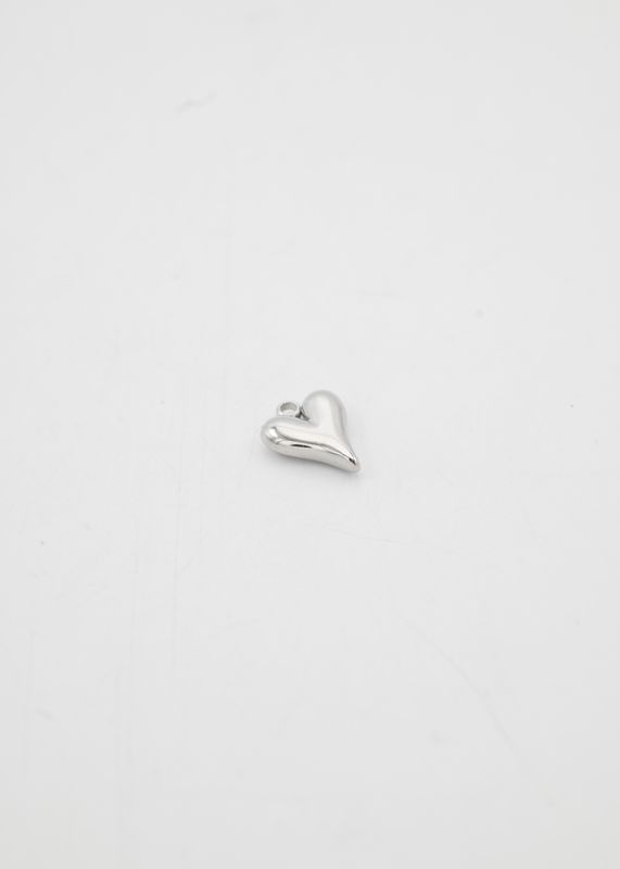 Bedel massief hart - Zilver