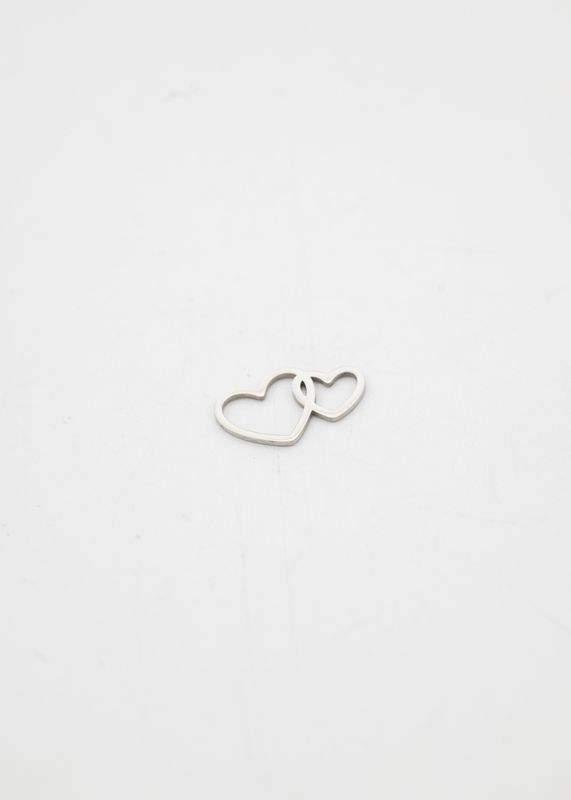 Bedel dubbel hart - Zilver