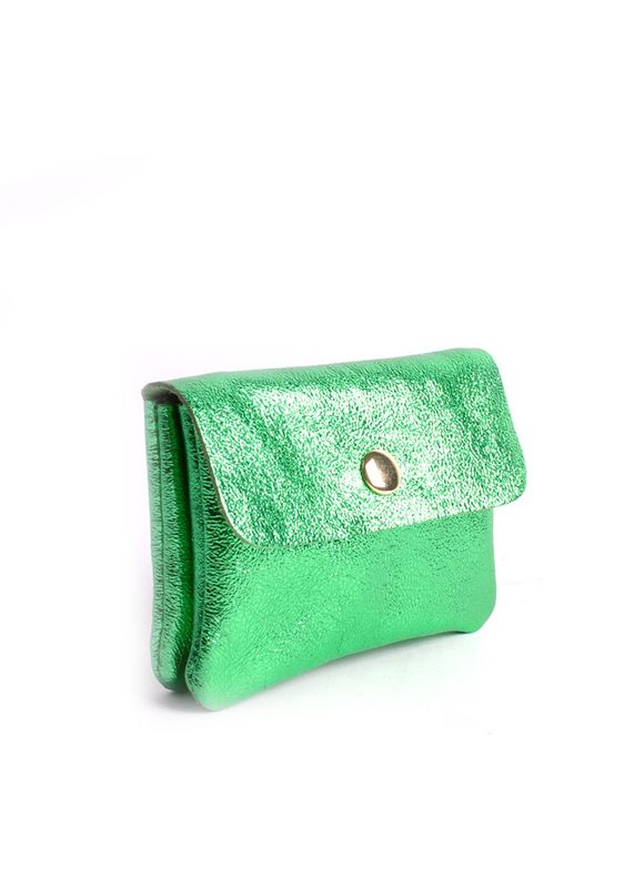 Leren metallic portemonnee
