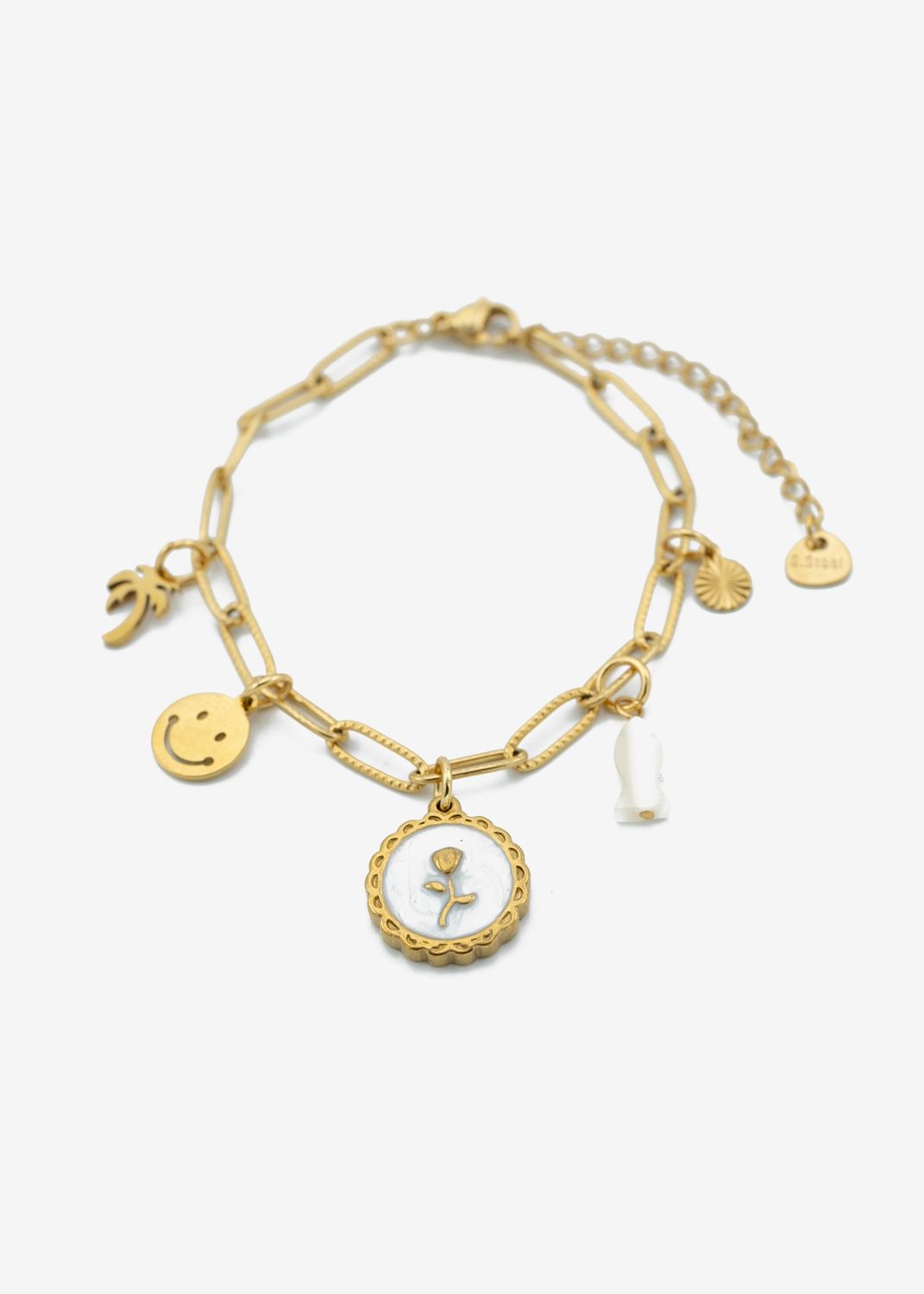 Bedelarmband touch of white