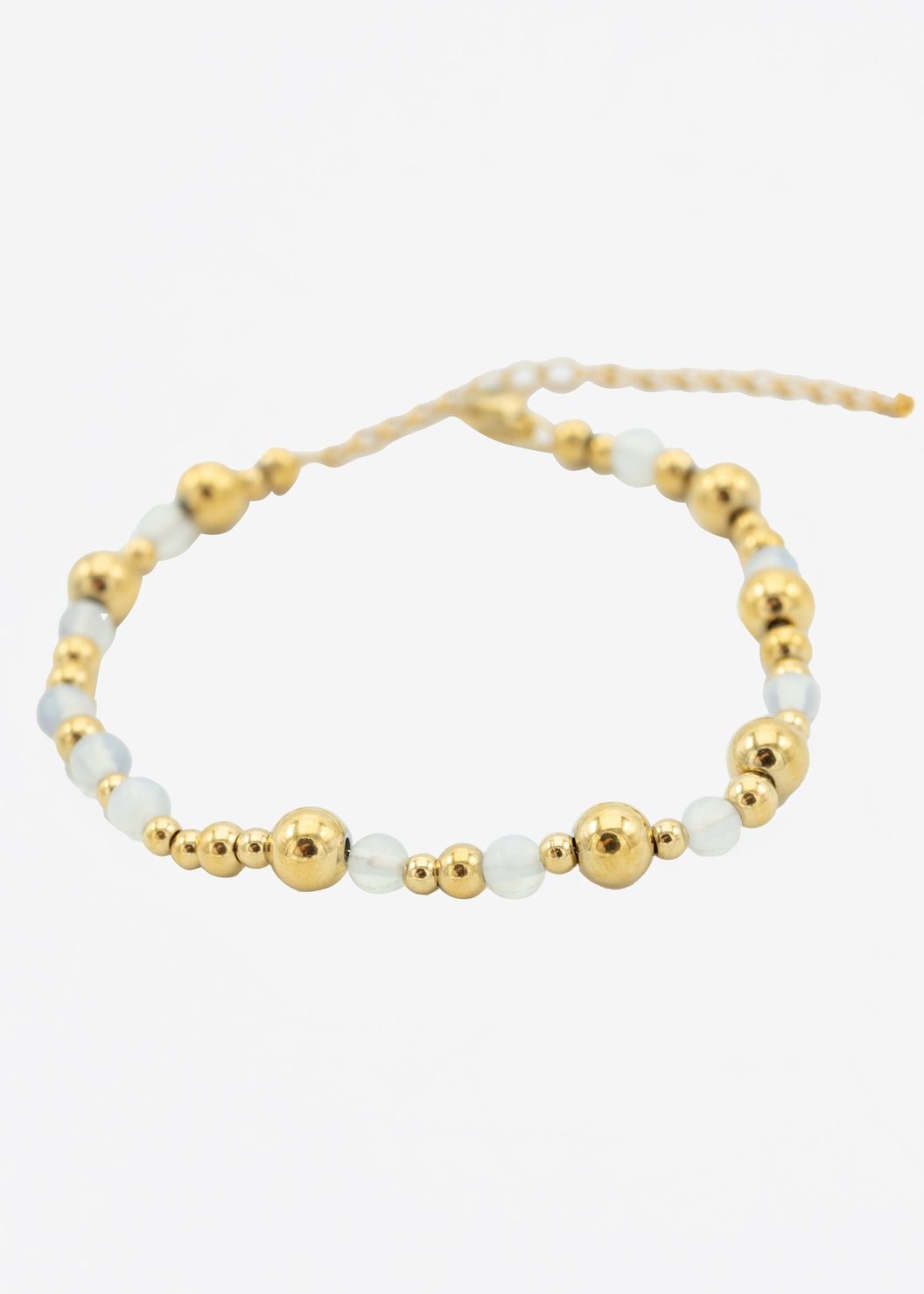 Armband witte kralen