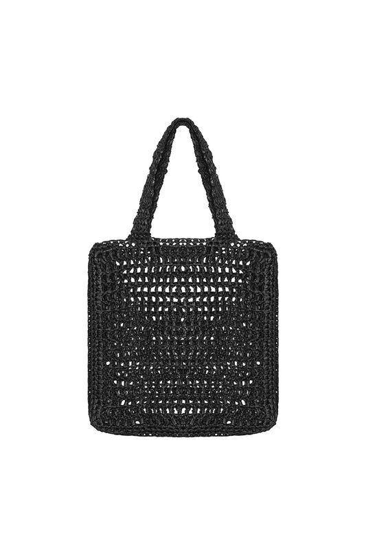 Tote bag gehaakt Zwart Papier