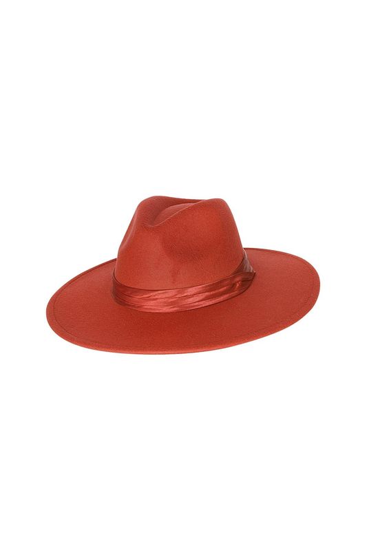 Fedora rood met strik