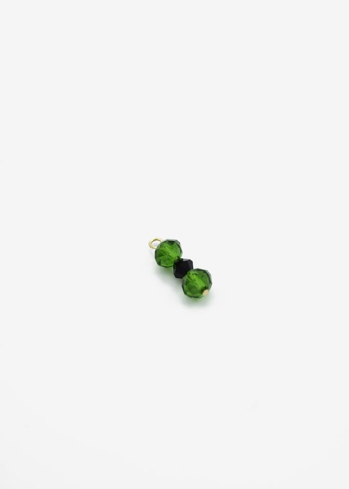 Bedel kettelstift groene kralen