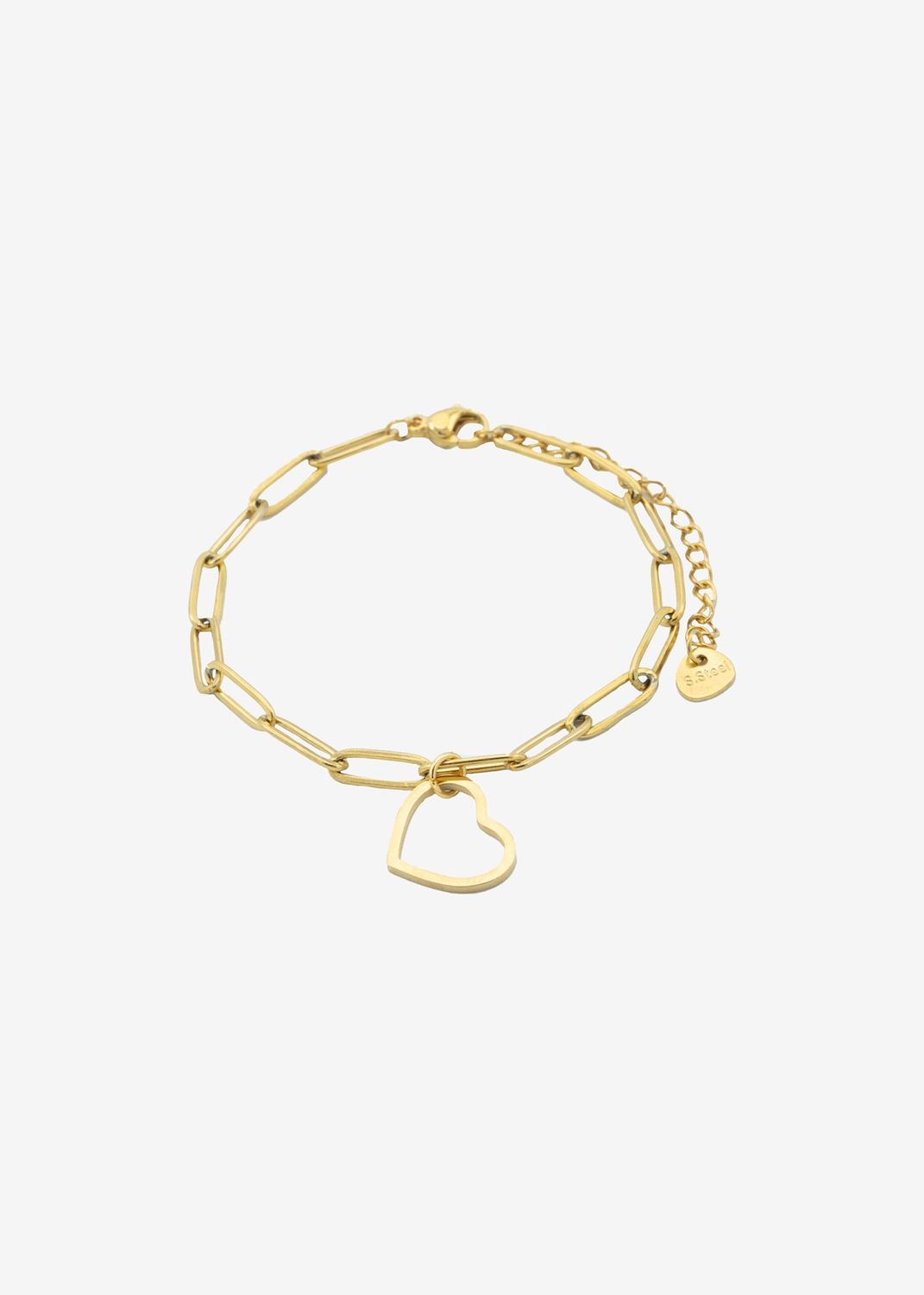 Schakelarmband met hartje