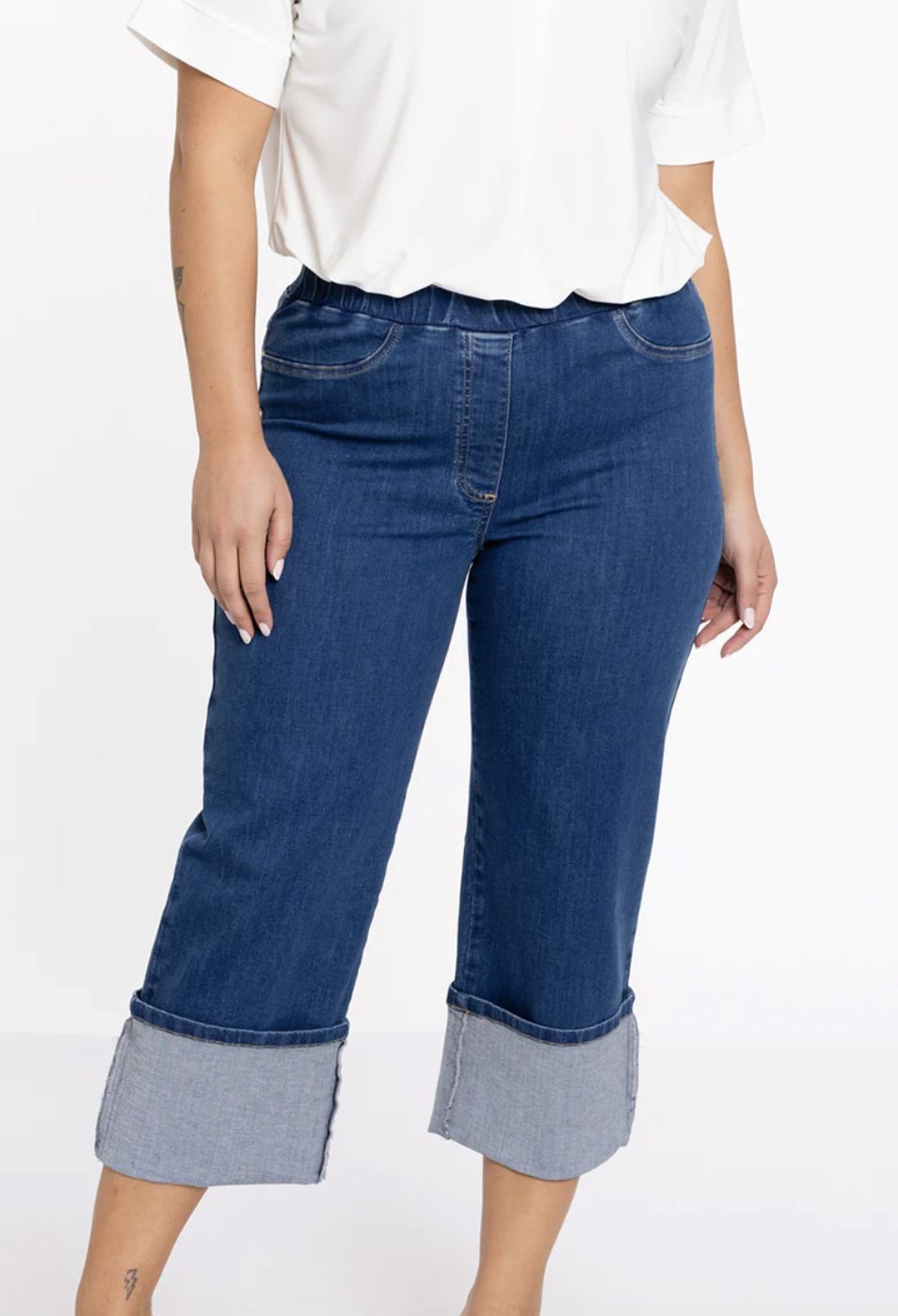 Jeans trun-up cropped