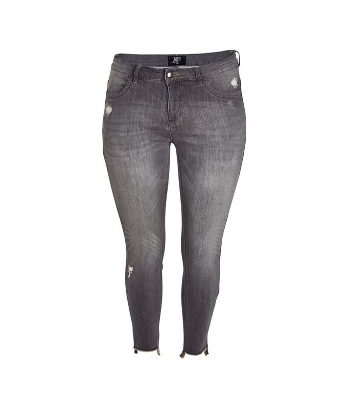 Jeans Fia grijs met rafel