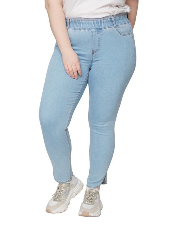Jeans met ronde split