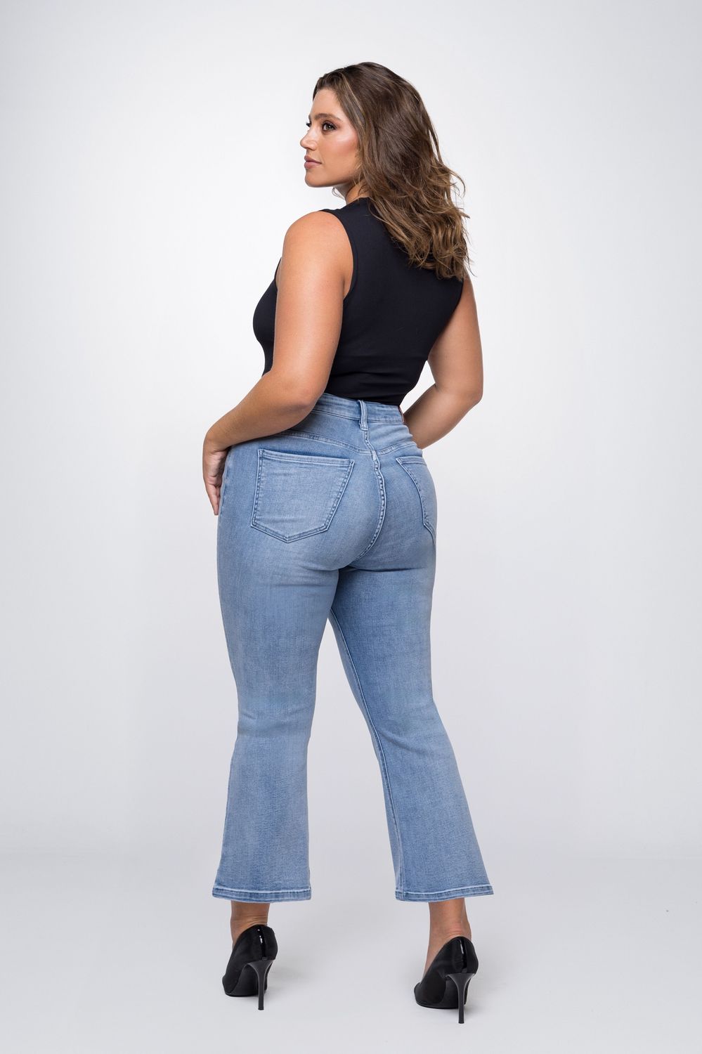 Bobi Flared Cropped - Sunrise Blue