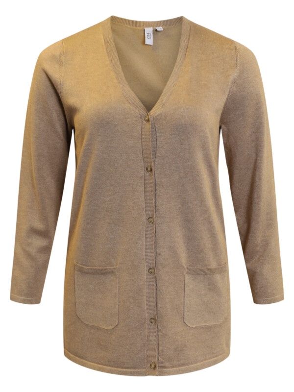 Vest taupe met knoop