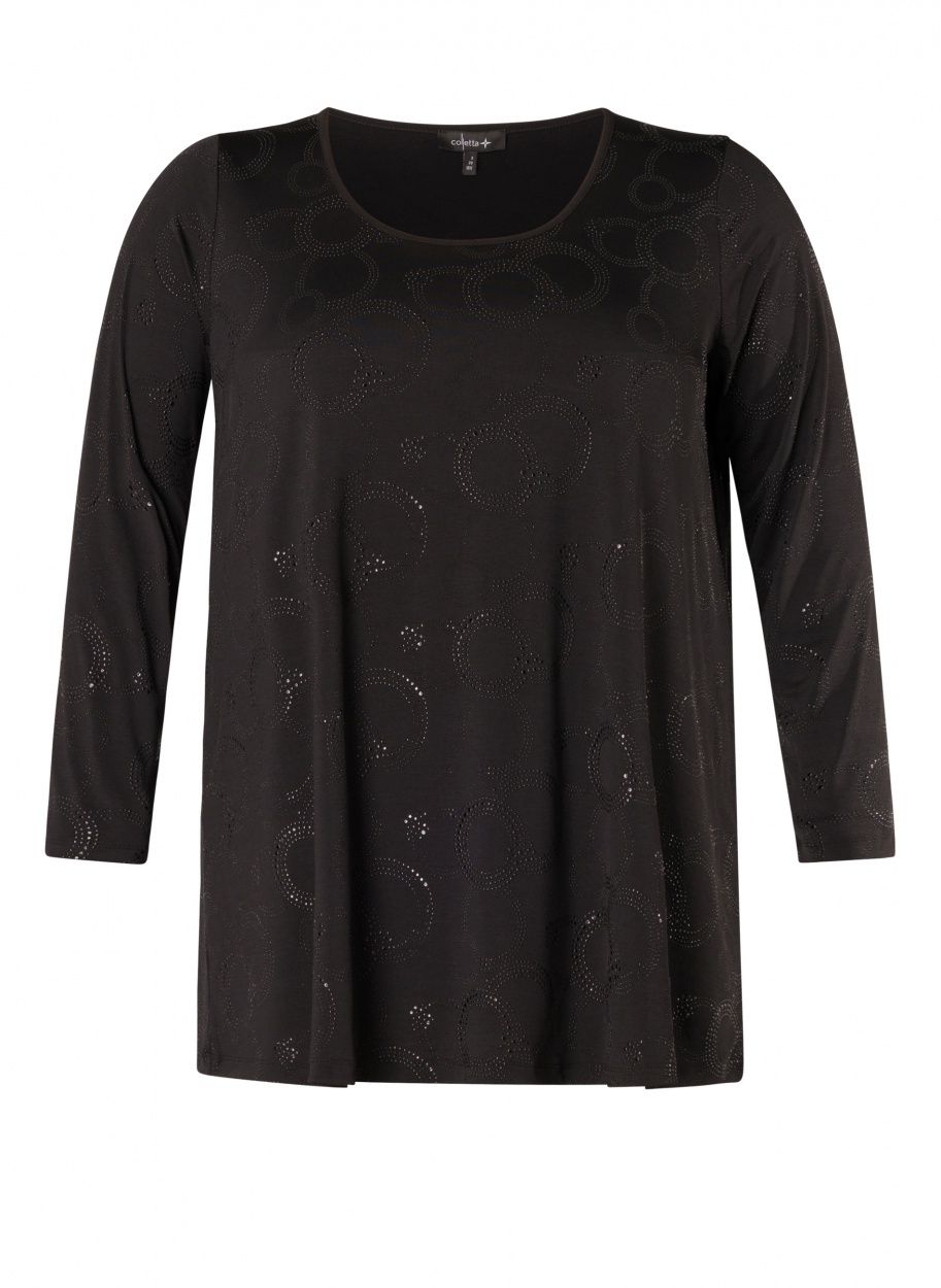 Shirt zwart LM dotjes
