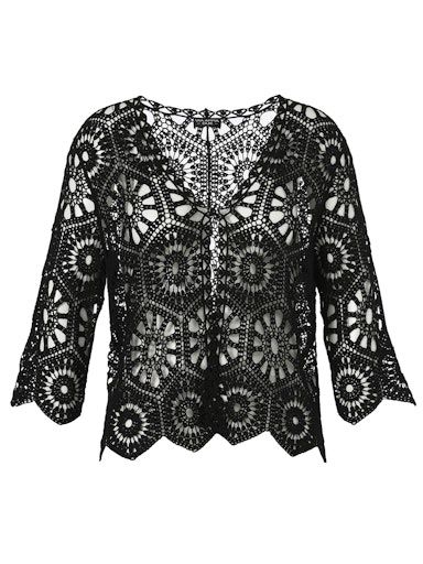 Gehaakt vest zwart 2413801