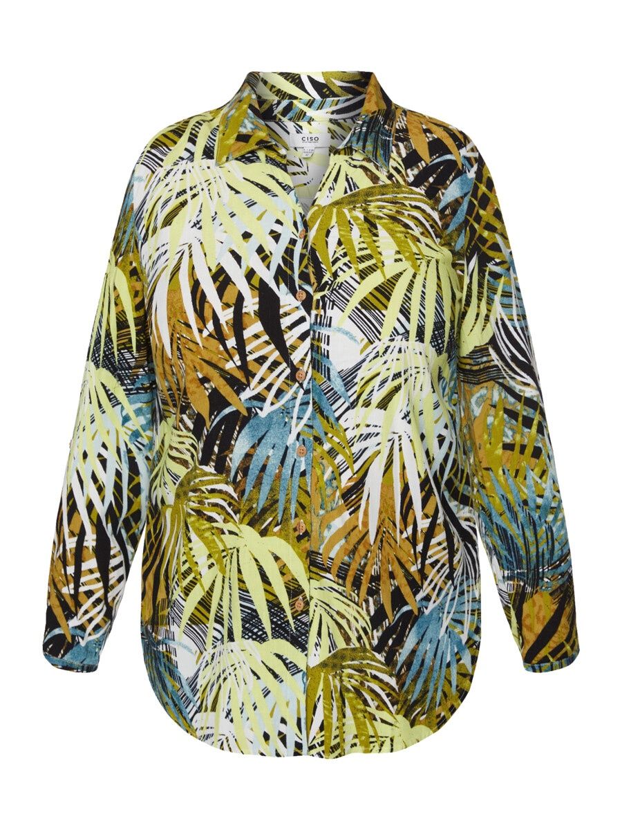 Blouse met palm print