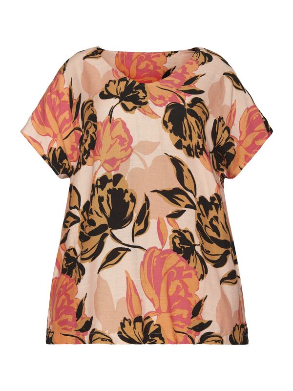 Blouse oranje bloem