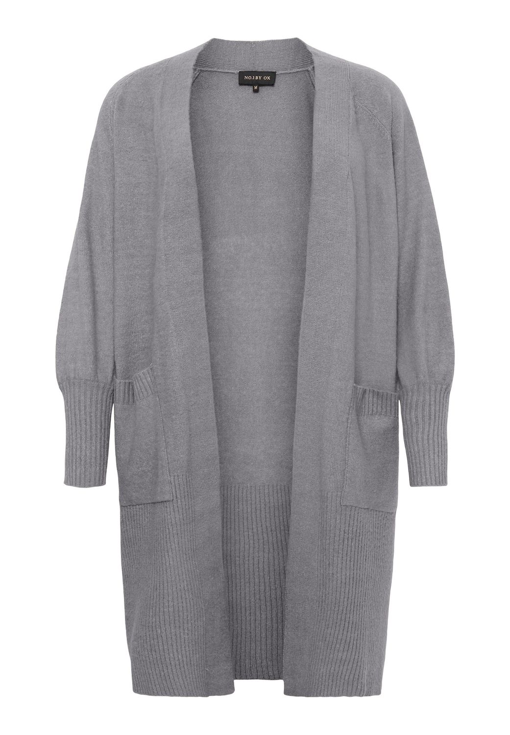 Vest Lang Pofmouw Light Grey Melange