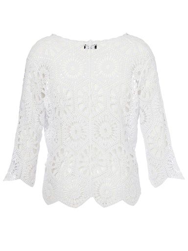 Gehaakt vest wit 2413801