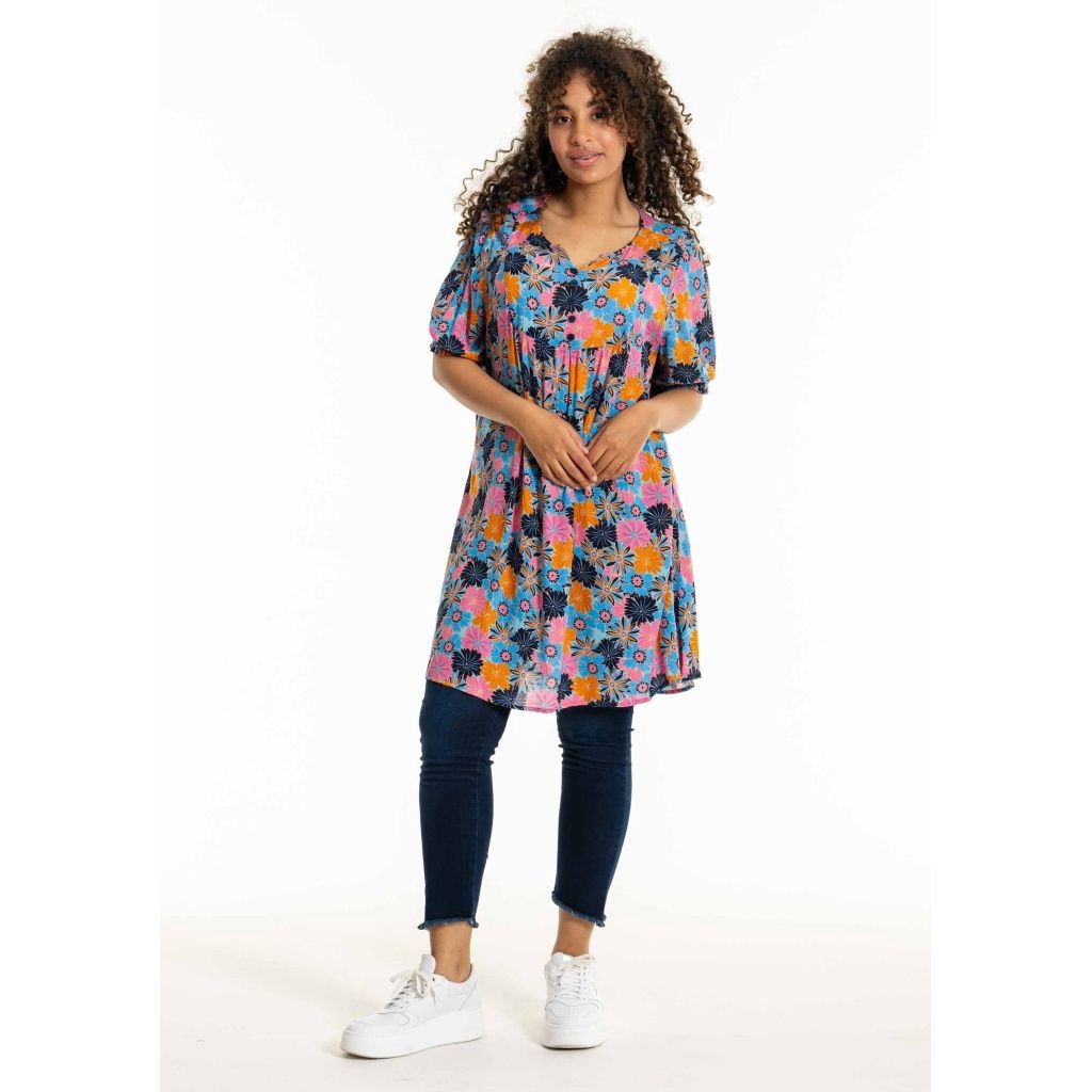 SEmily Tunic blauwtinten lila oranje