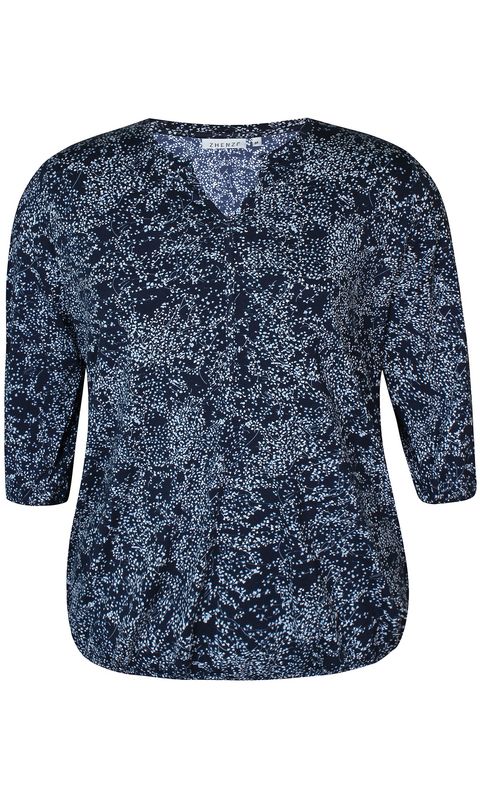 Sylva print licht en donker blauw